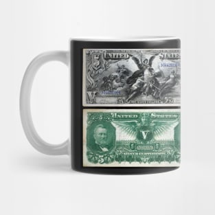 1896 $5 Dollar Silver Certificate Mug